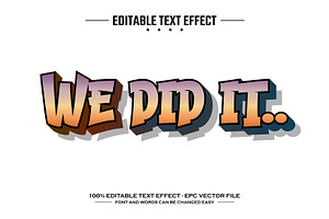 We did it 3D editable text effect