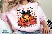 Jack O’Lantern with Black Bow PNG, a Seasonal Illustration by Daily.Designs (Thumbnail 3 of 5)