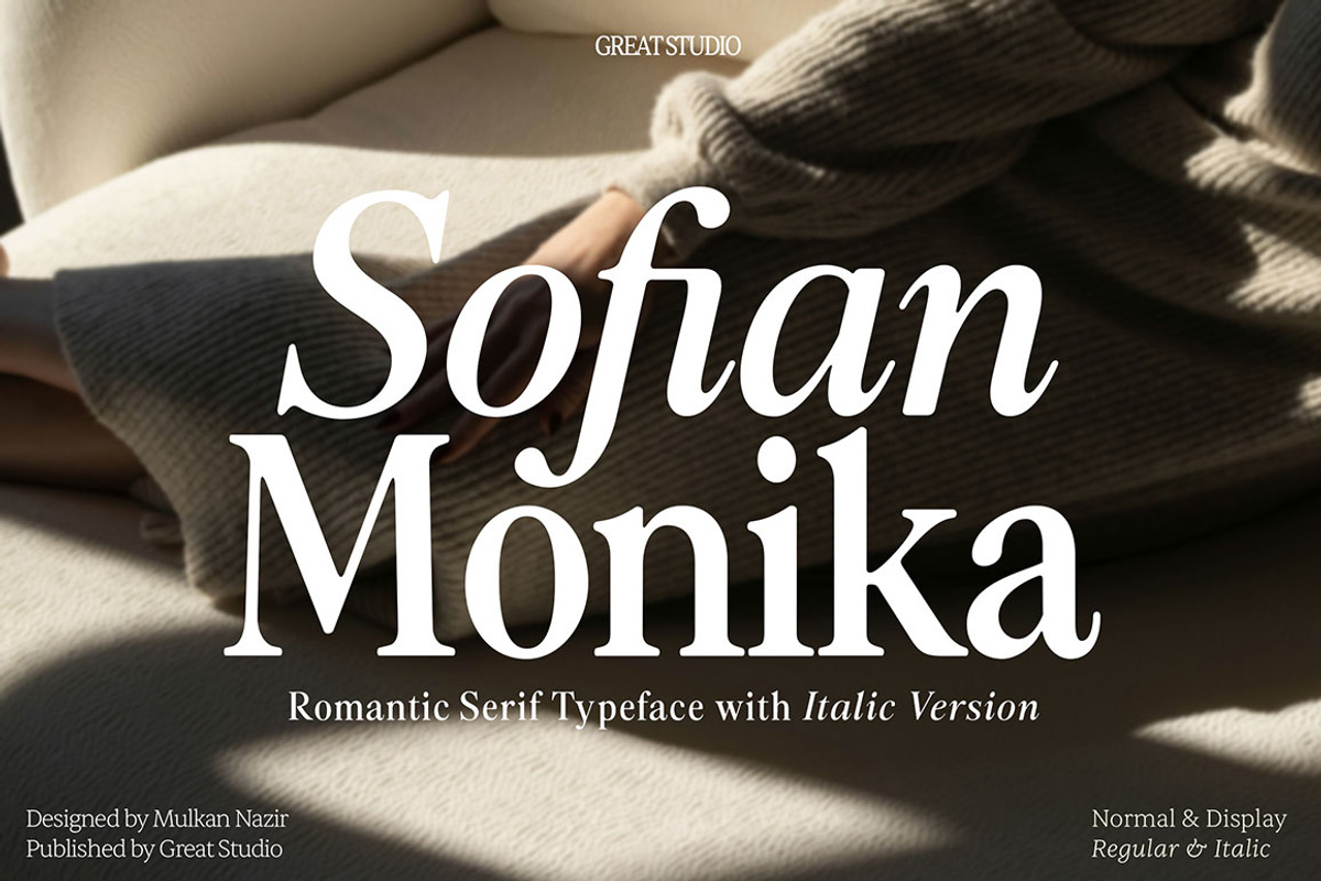 Sofian Monika Serif, a Serif Font by Mulkan Nazir (Photo 1 of 15)