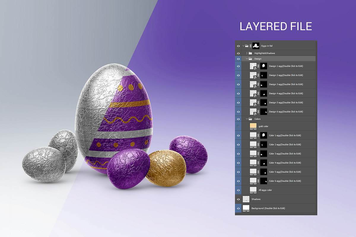 Easter eggs mockup, a Product Mockup by ShooShooShop (Photo 2 of 4)