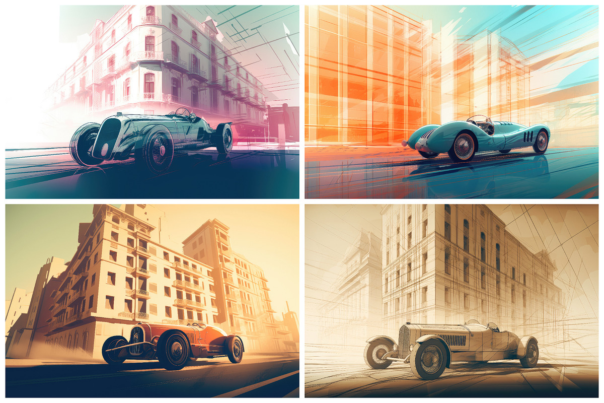 20 Vintage Car Illustrations, a Transportation Illustration by HipFonts (Photo 5 of 6)