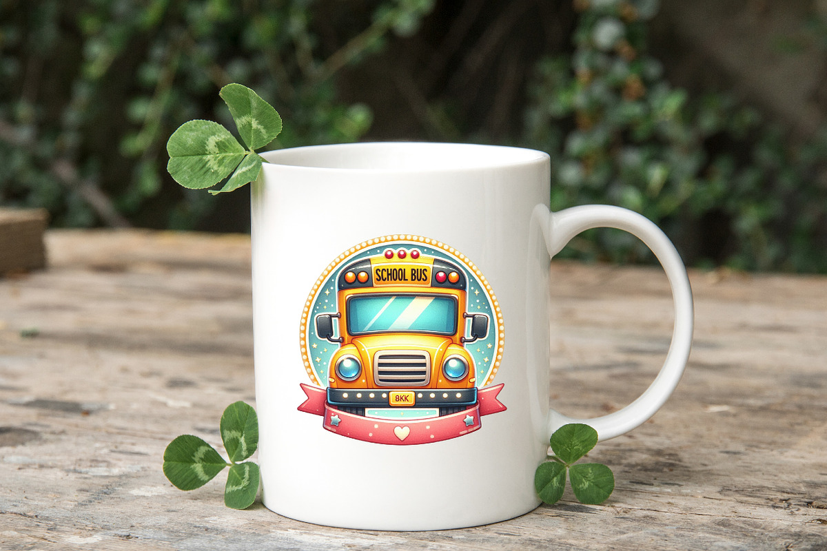 Back To School Bus Watercolor Png, an Illustration by RobertsArt (Photo 3 of 7)