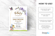 Butterfly Baby Shower Invitation, an Invitation Template by Snapybiz (Thumbnail 5 of 10)