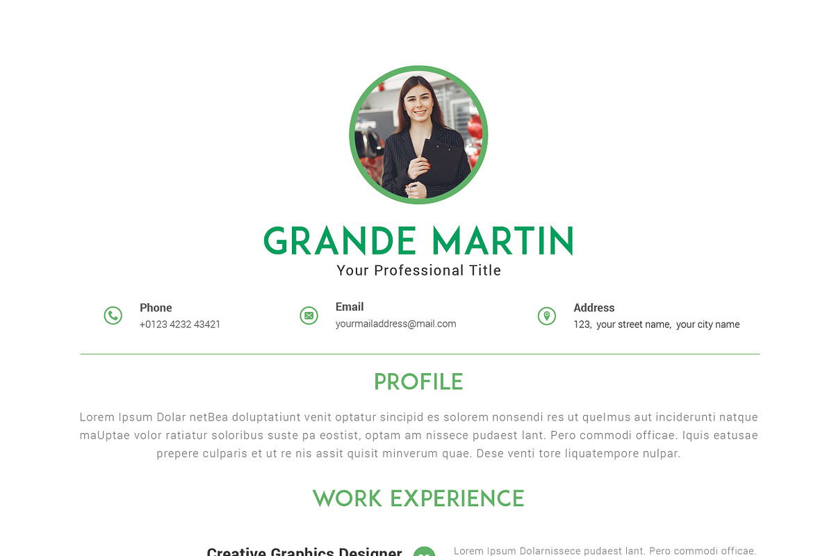 Indesign CV / Resume Template, a Resume Template by ARP Creation (Photo 9 of 11)