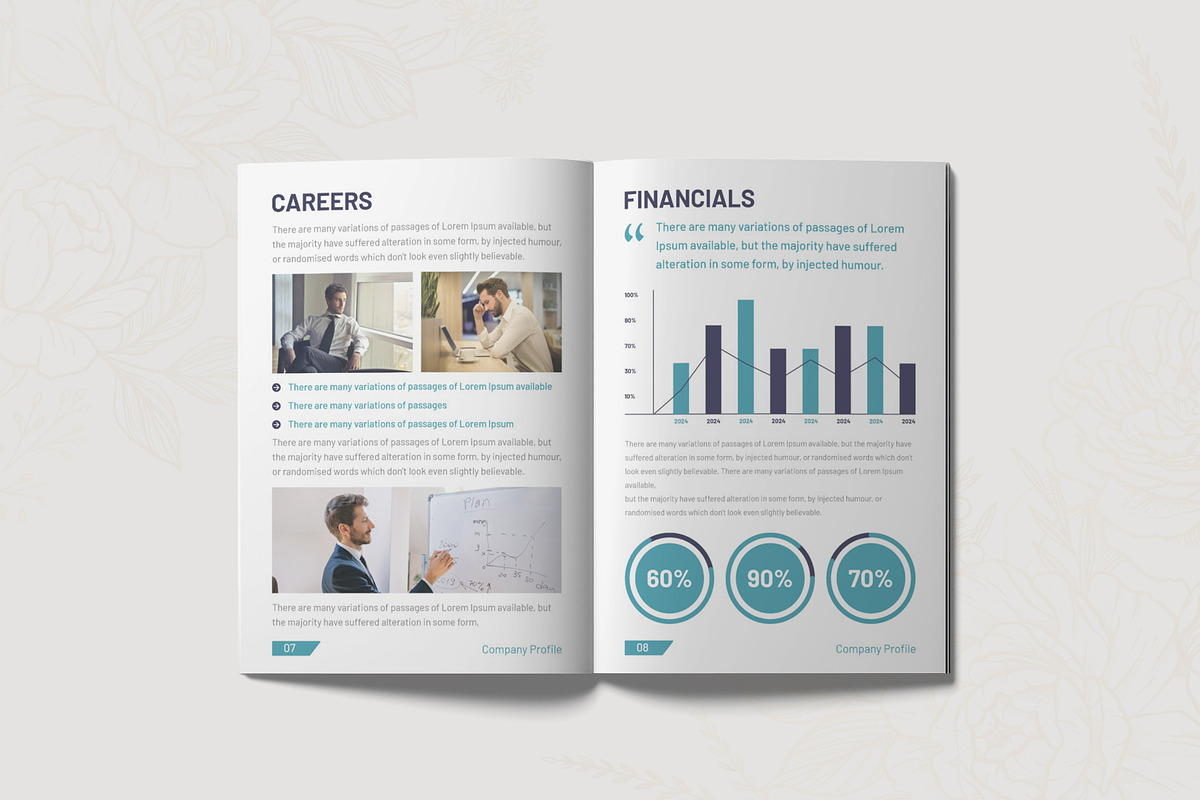 Pages company profile brochure, a Brochure Template by Kazi Hossain (Photo 6 of 6)