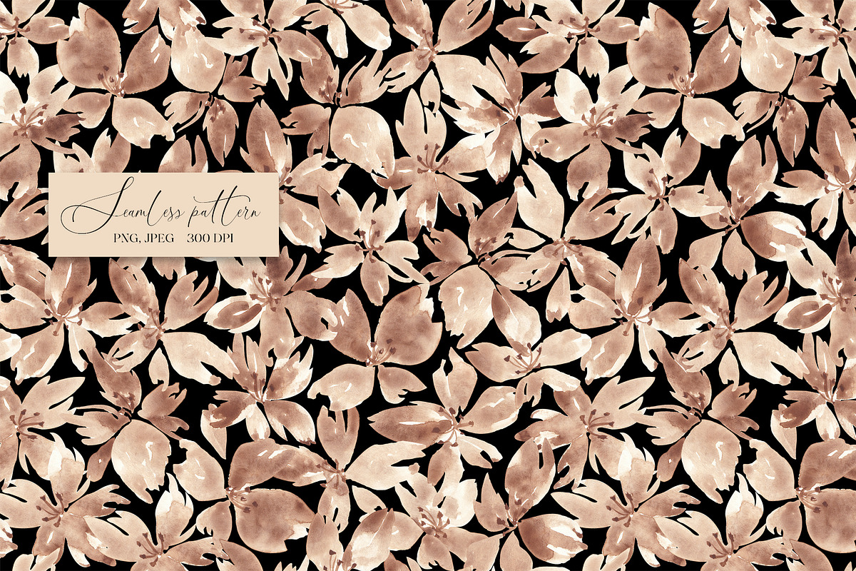 Mocha mousse flowers seamless patter, a Pattern Graphic by SirenaArt (Photo 9 of 16)