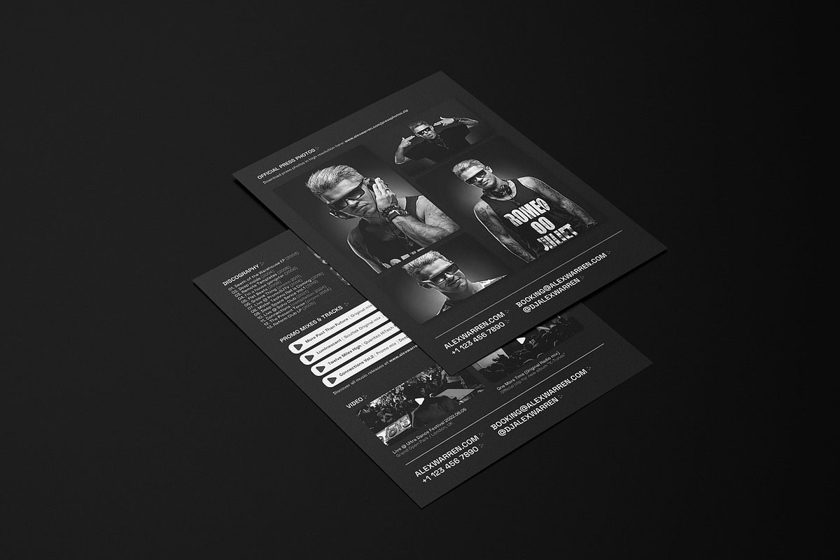 Dark DJ Press Kit / EPK Template preview 8