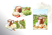 Dairy Farm. Watercolor collection, an Animal Illustration by Daria Ustiugova (Thumbnail 2 of 11)