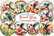 Hummingbird Round Stained Glass Png, an Illustration by Designworld (Thumbnail 1 of 5)