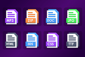 File Format 3D Icon Pack