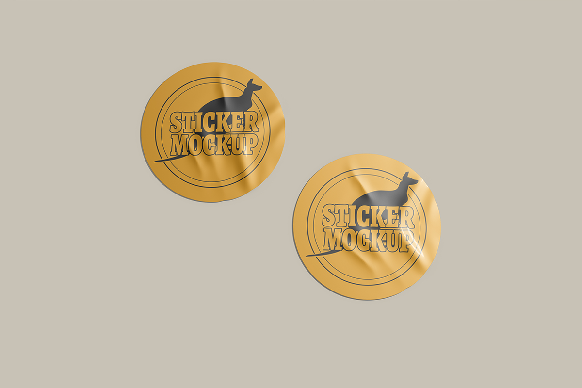 Circle Sticker Mockup, an Advertising Mockup by groens (Photo 2 of 5)