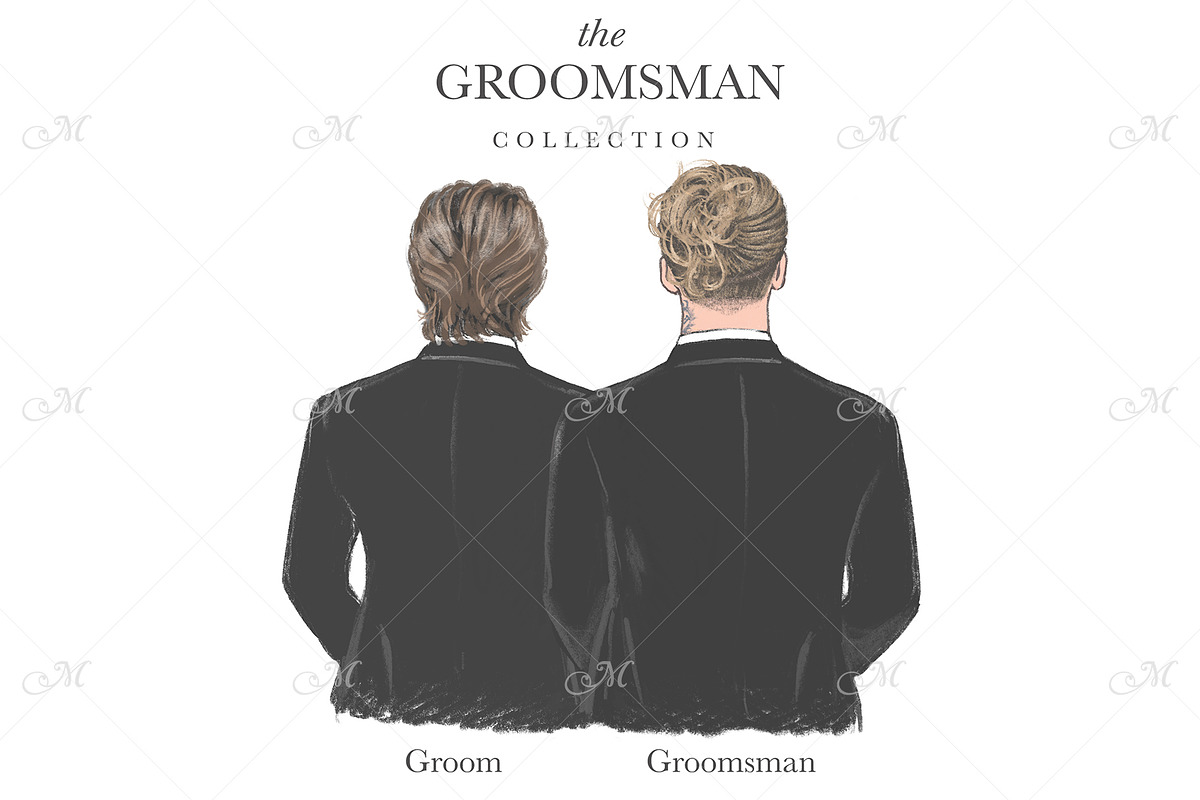 Groom & Groomsmen Art Bundle, an Illustration by Maddy's Art & Mockups (Photo 6 of 8)