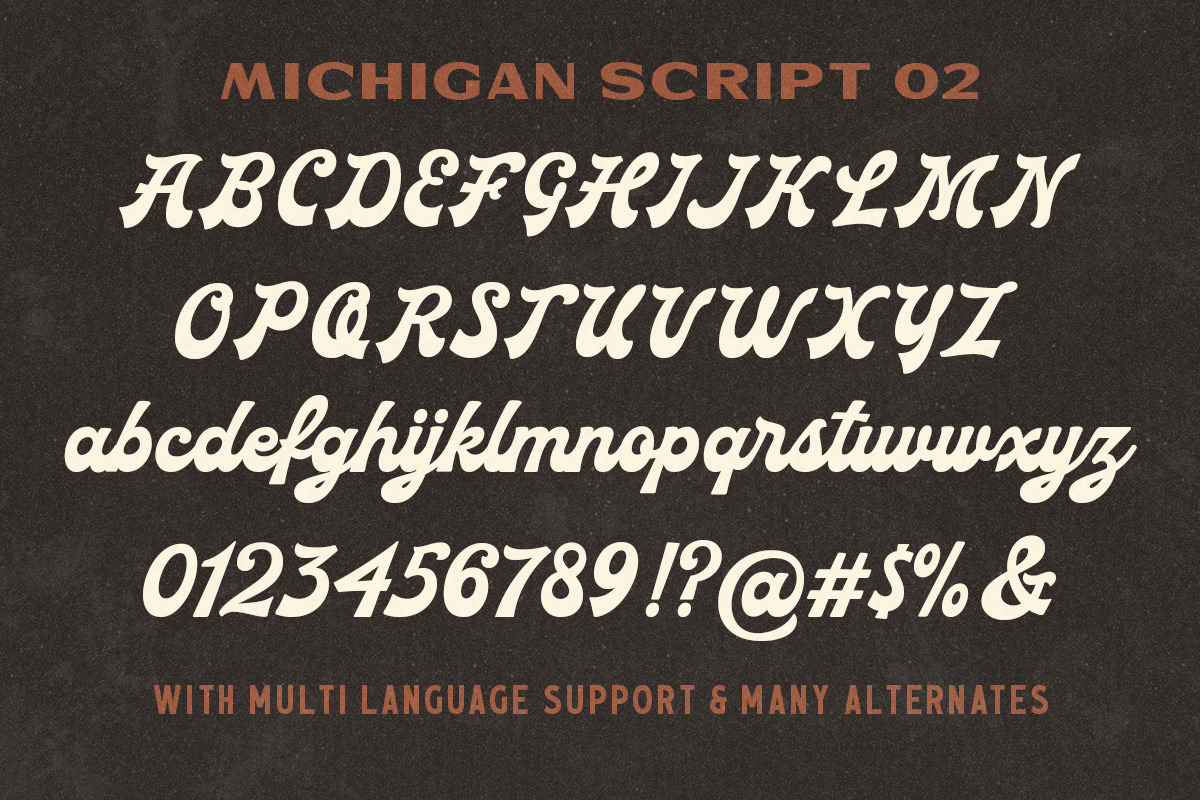 MIchigan - Font Collection, a Script Font by Letterhend Studio (Photo 9 of 9)