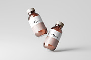 Amber Glass Medicine Bottle Mockup, a Cups & Container Mockup by pmvch (Thumbnail 1 of 10)