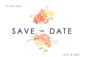 Floral Invitation - Save the Date