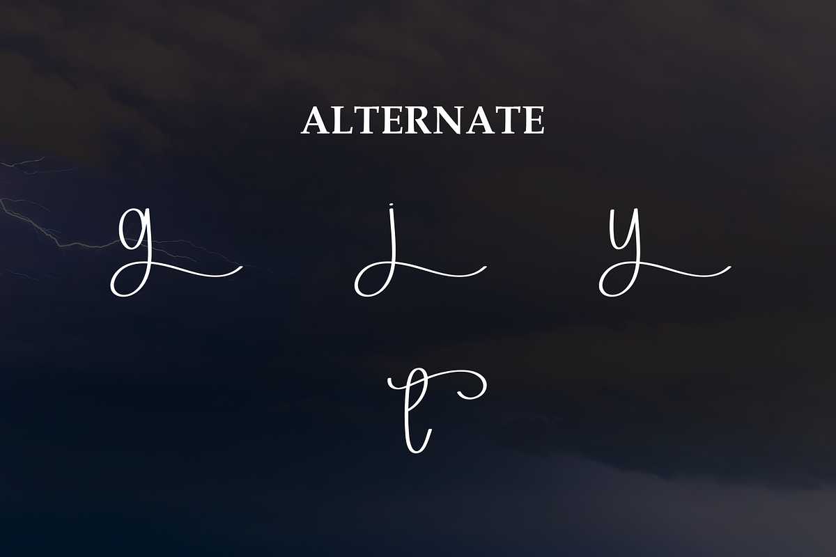 Lightning | Script Font, a Handwritten Font by Scratchones (Photo 8 of 9)