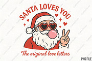 Christmas Santa Loves You PNG, an Illustration by CraftArtStudio (Thumbnail 1 of 4)