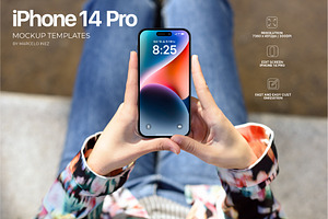 iPhone 14 Pro in Hand Mockup