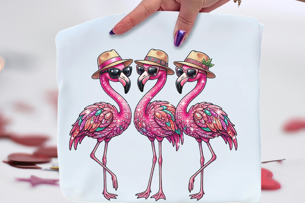 Rhinestone Flamingo Summer PNG, an Illustration by CraftArtStudio (Photo 1 of 4)