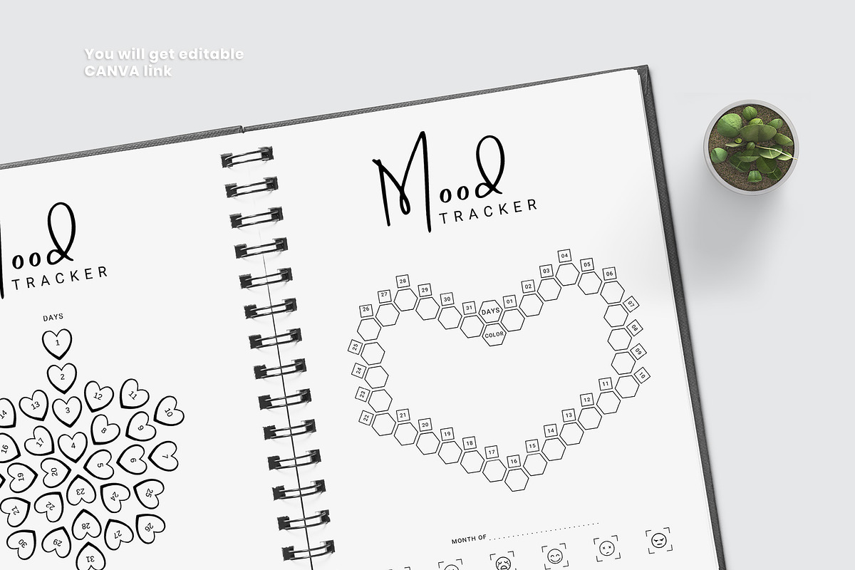 Canva Mood Tracker, a Stationery Template by Amit Debnath (Photo 8 of 8)