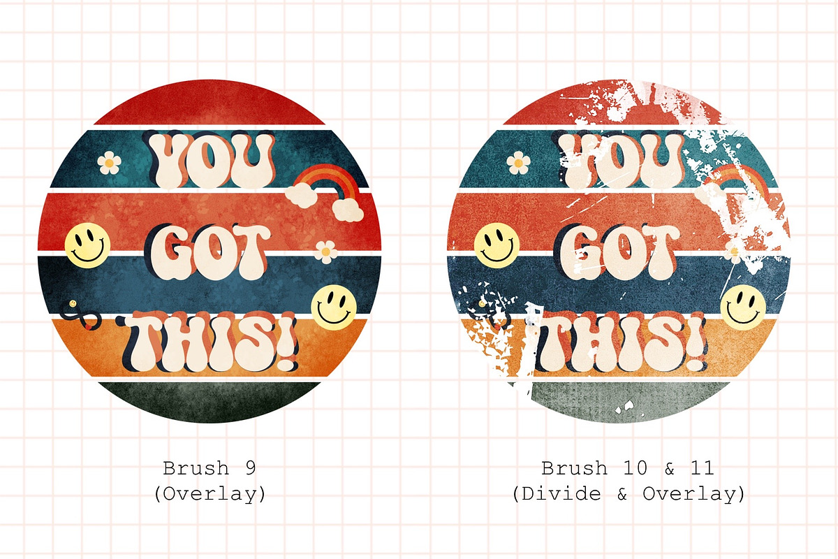 Grunge Texture Brushes For Procreate, a Brush Add-On by Pawsitively Aesthetic (Photo 6 of 9)