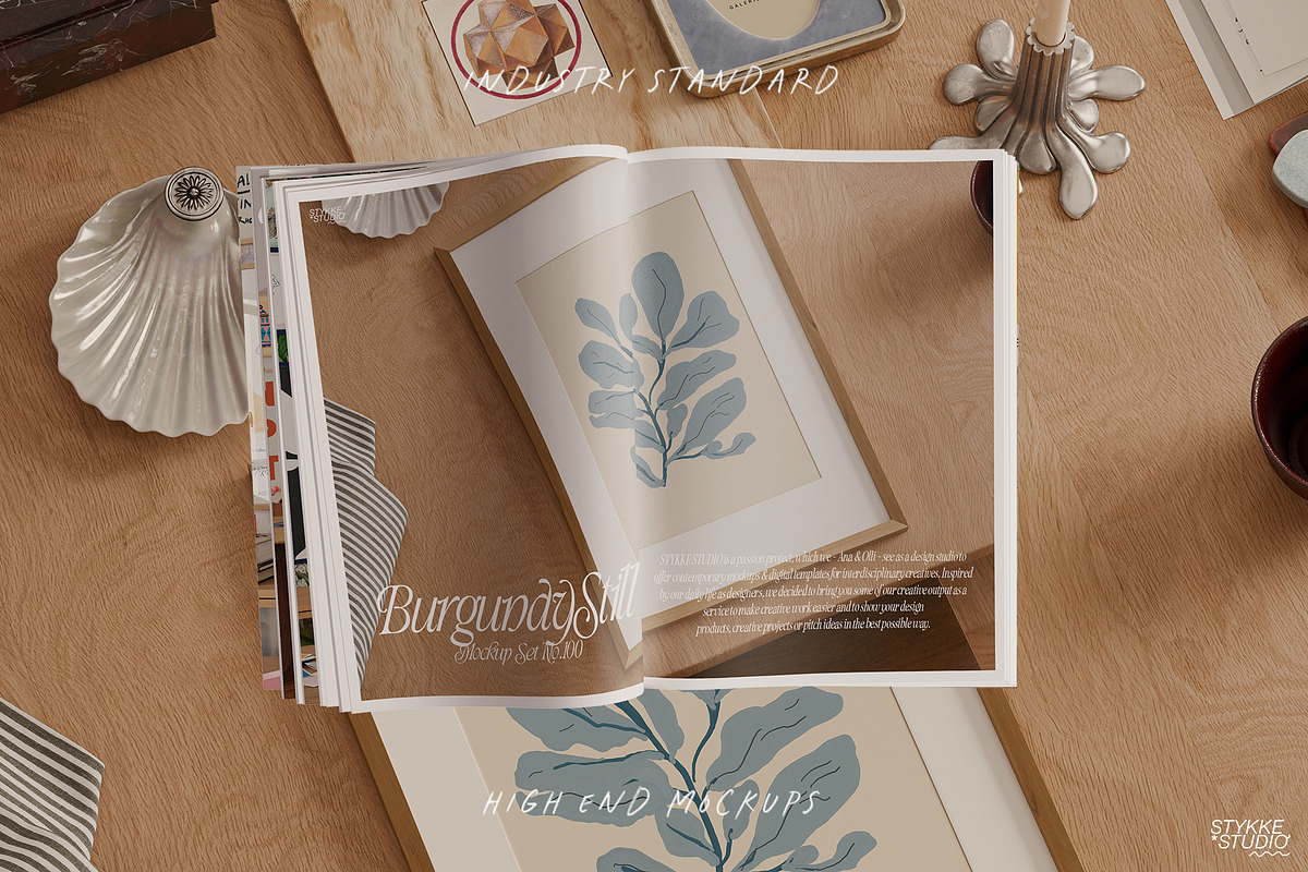 BURGUNDY | frame mockup with mat, a Household Mockup by Stykke Studio (Photo 9 of 10)