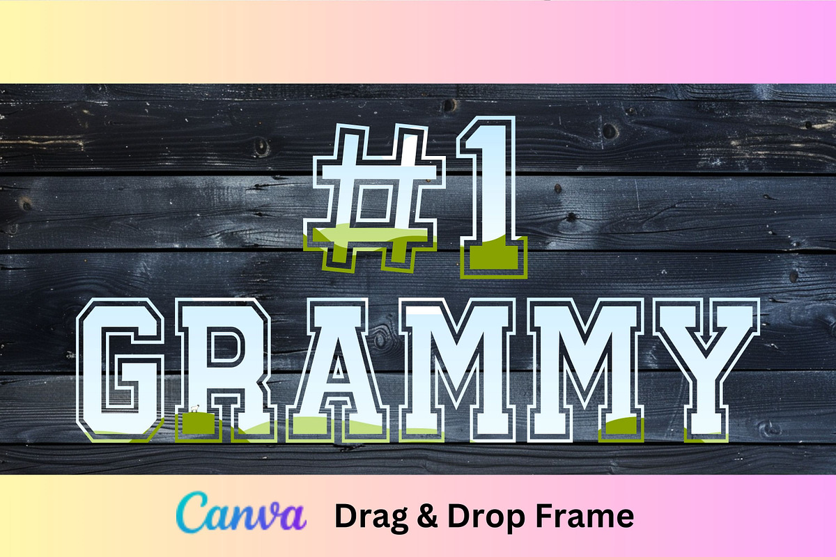 #1 Grammy Canva Template Frame, a Design Template by Rivermill Printables (Photo 1 of 2)