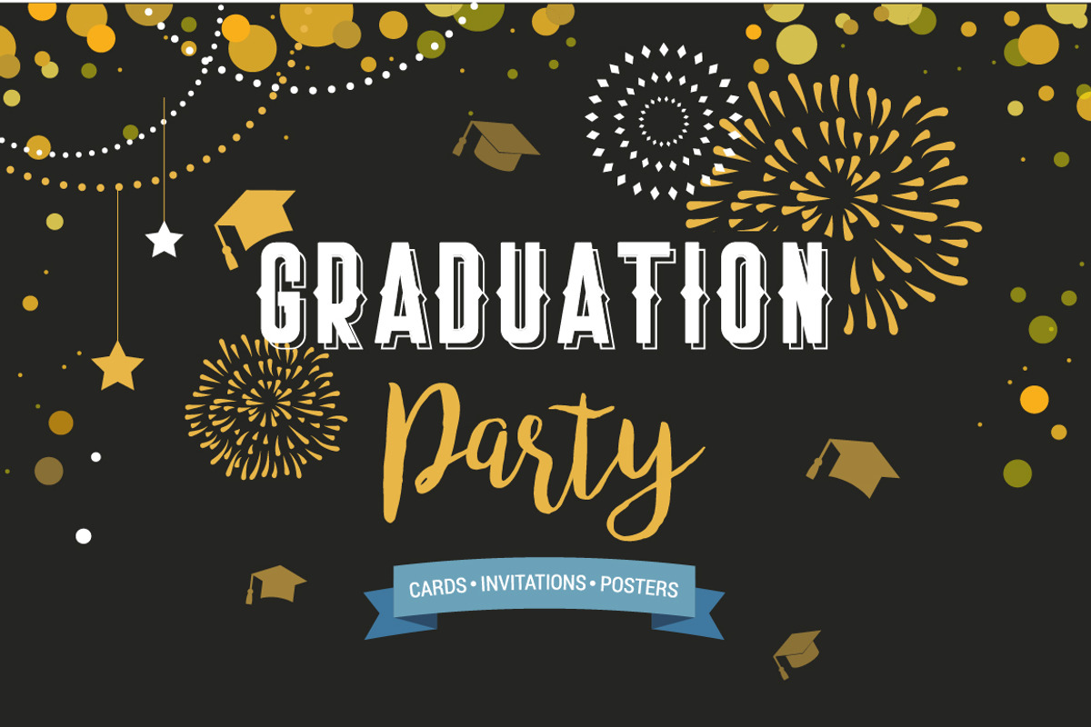 Graduation-invitations, card, poster, a Background Graphic by jenny lipets (Photo 1 of 6)