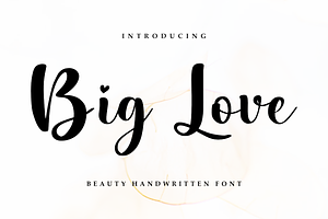 Big Love - Wedding Font, a Script Font by Letterayu Studio