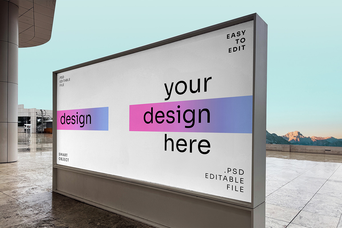 Outdoor Signboard Mockup, an Advertising Mockup by Voar Mockups