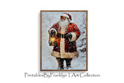 Black Santa Claus in Winter Art, a Holiday Photo by PrintablesByFranklyn (Thumbnail 1 of 7)