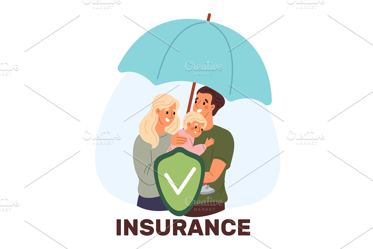 Life insurance. Protection for whole, a Person Illustration by Vectorbuum