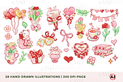Girly Mother's Day Clipart, a Seasonal Illustration by TheClipAtelier (Thumbnail 2 of 3)