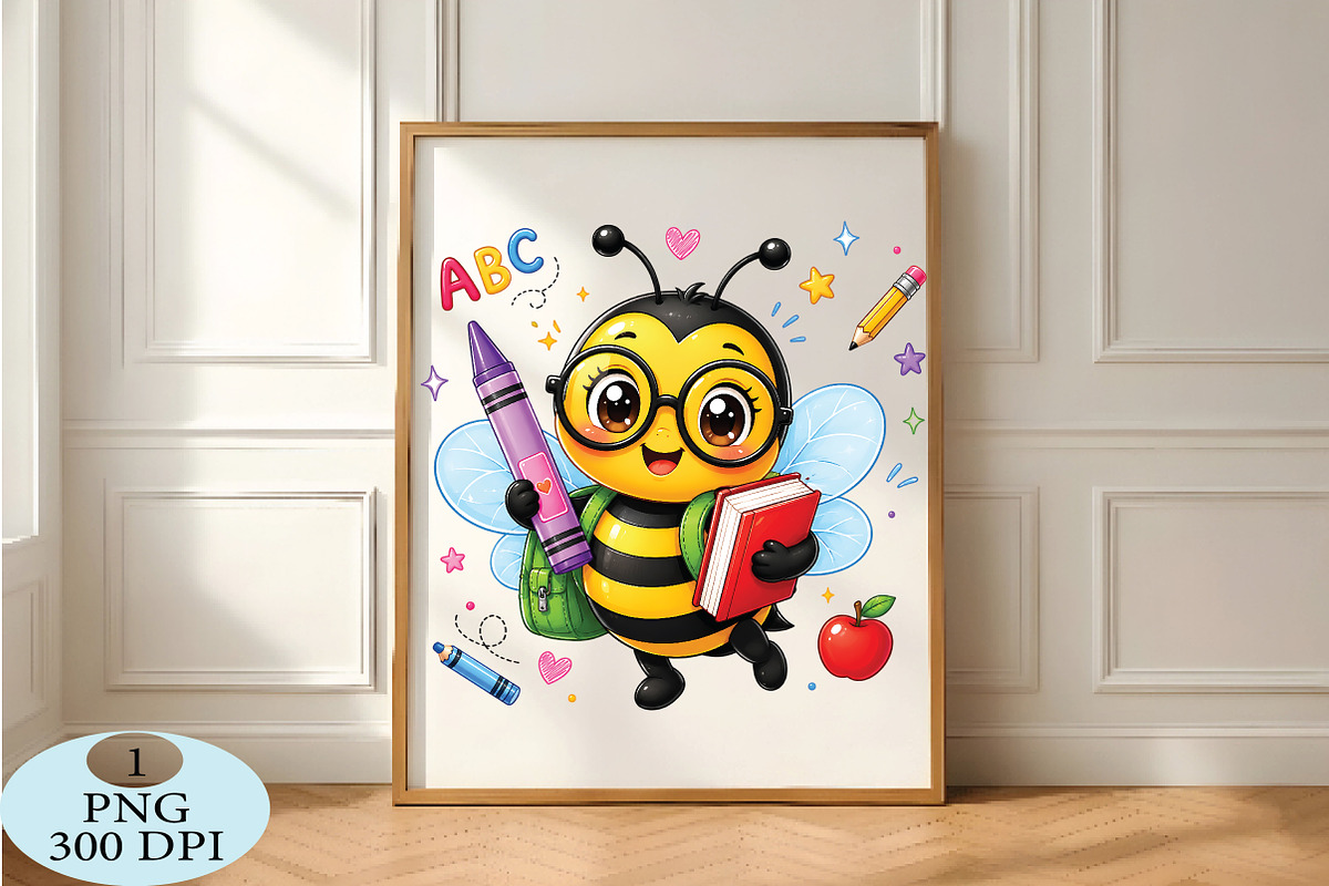 Cute School Bee PNG, a Seasonal Illustration by Daily.Designs (Photo 5 of 5)