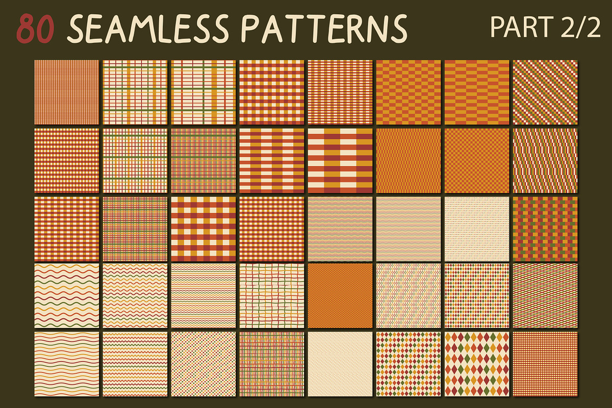 Autumn Patterns, Elements & Frames, a Pattern Graphic by Le.nart (Photo 4 of 9)
