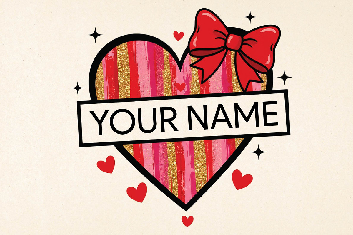Personalized Kid Name Valentines Png, an Illustration by DreamPrint404 (Photo 1 of 6)