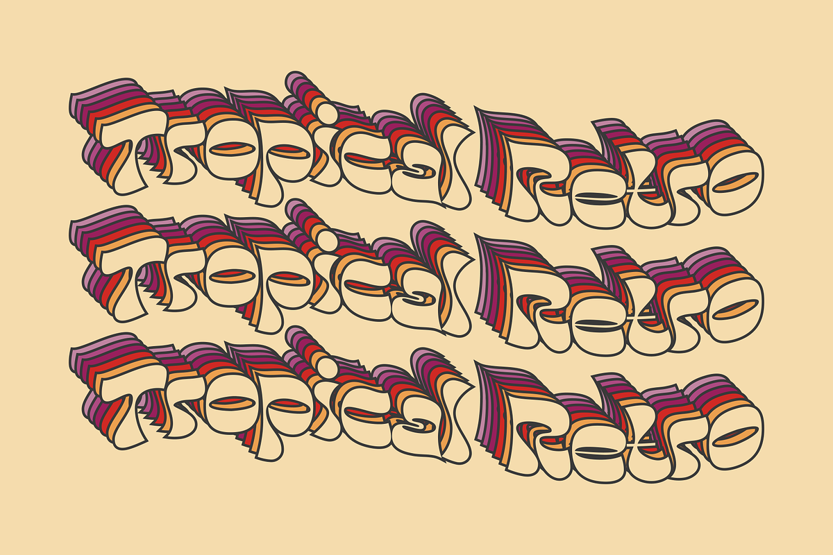 Tiki Tangle - Retro Display Font, a Serif Font by Shakira Studio (Photo 6 of 15)