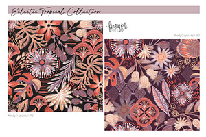 Boho Floral Seamless Patterns