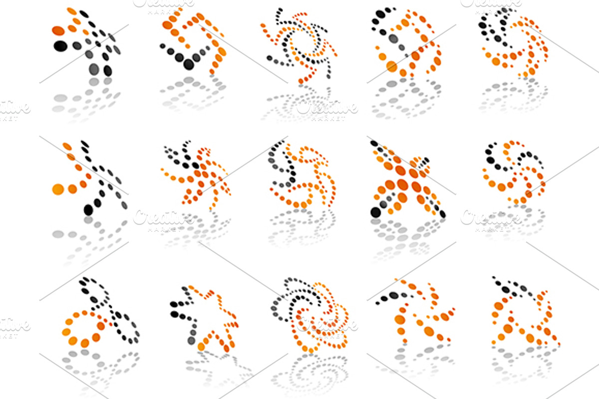 Gray and orange 3D icons, a Solid Icon by Vector Tradition (Photo 1 of 3)