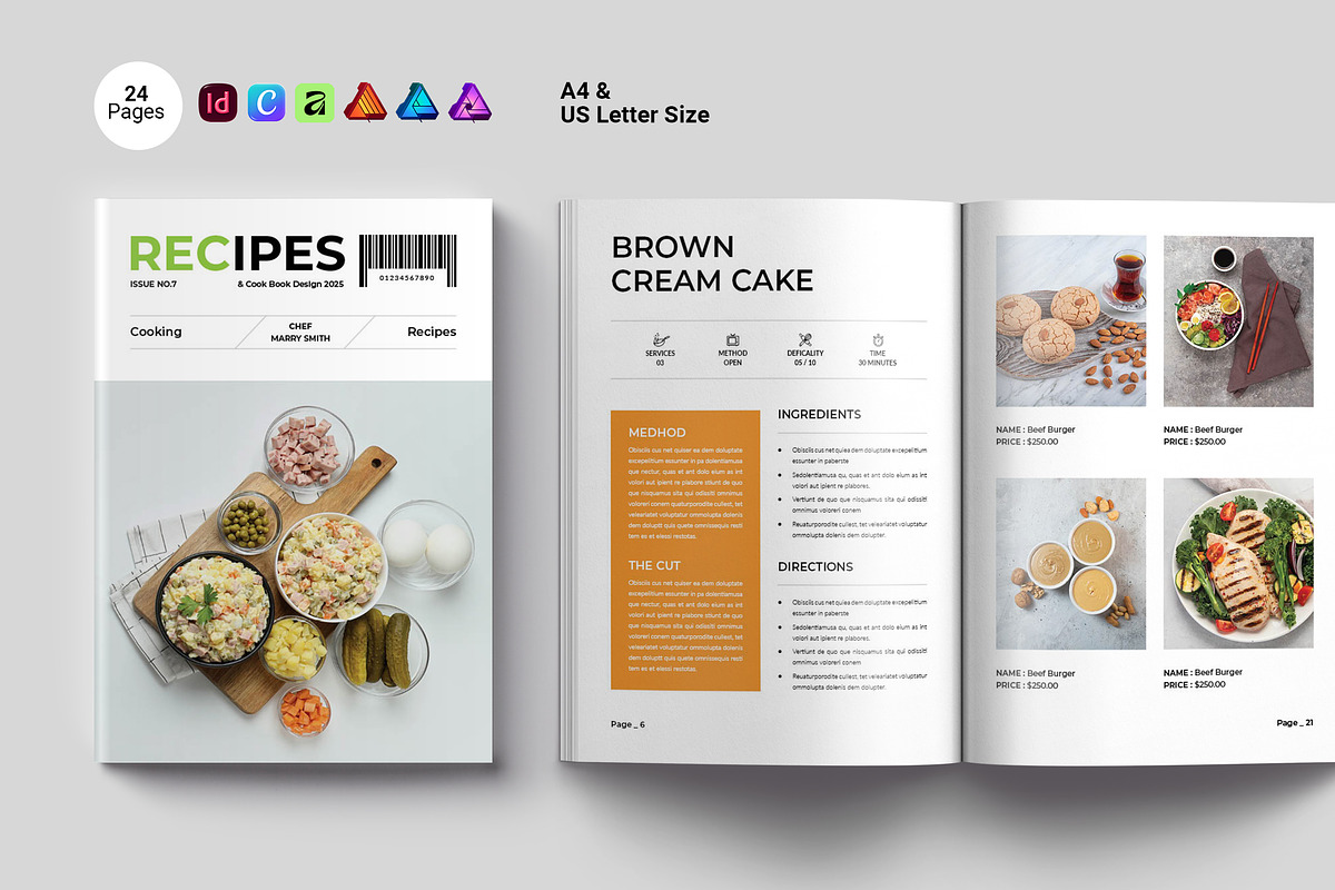 Cookbook | Recipe Book Template, a Brochure Template by Spark_Creative (Photo 1 of 17)