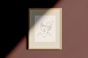 Male Portrait Line Drawings