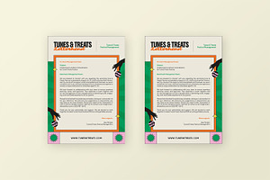Tunes & Treats - Letterhead Template, a Print Template by StreaksideStd