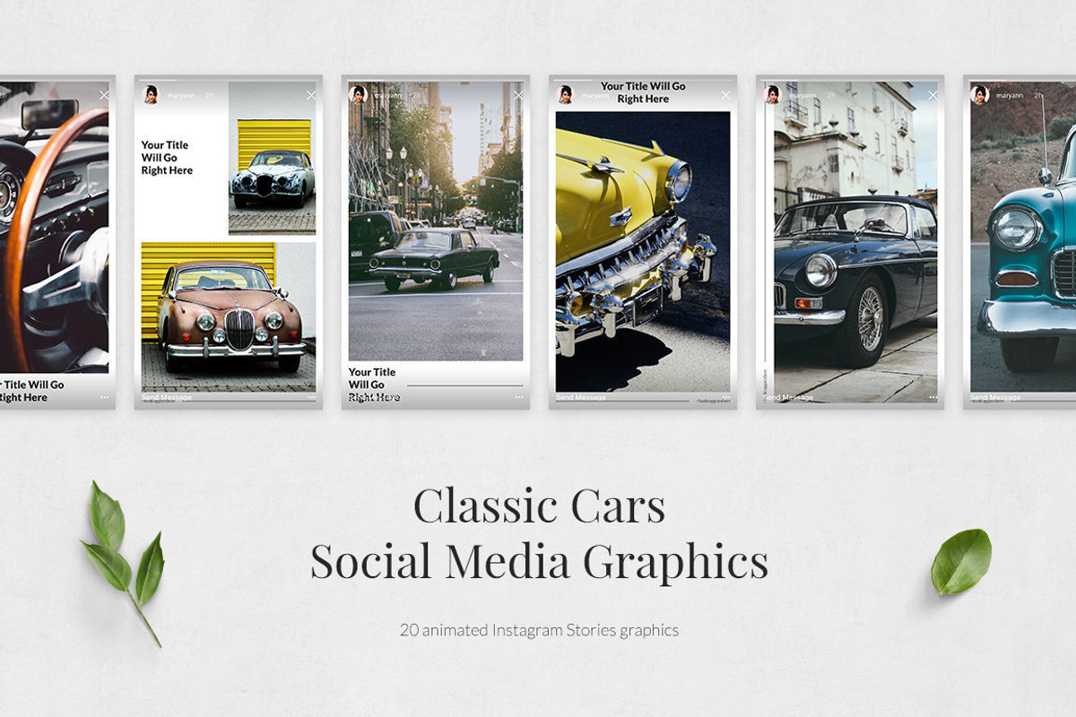 Classic Cars Animated IG Stories, a Social Media Template by Social Corner Graphics (Photo 3 of 9)