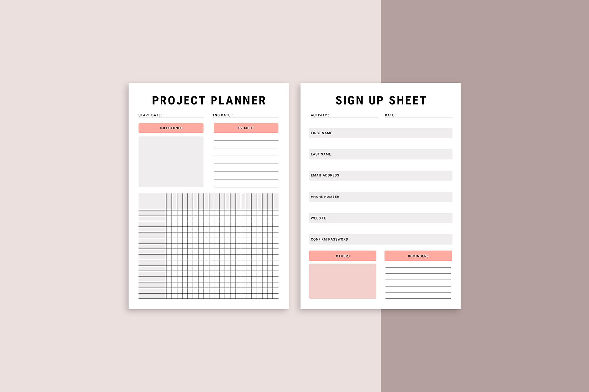 Ultimate Planner Bundle Pack Vol.39, a Stationery Template by Amit Debnath