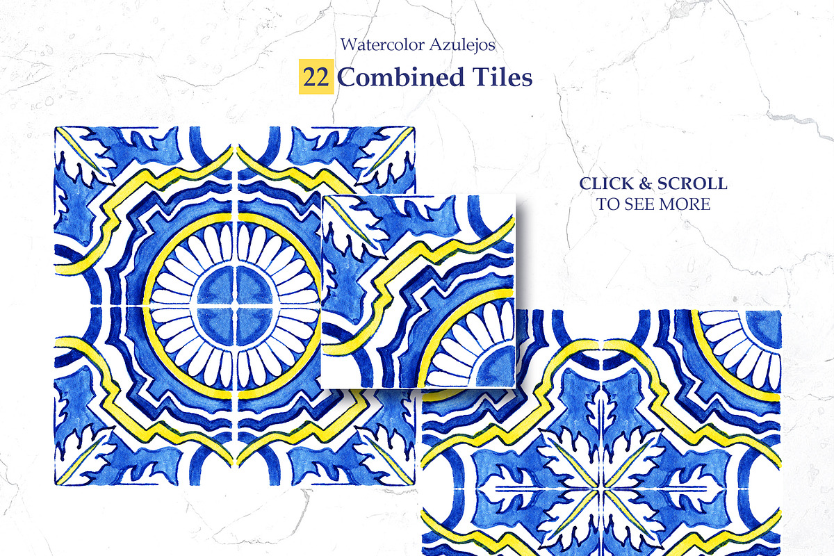 Portuguese Azulejos Tiles & Patterns, a Pattern Graphic by ilonitta (Photo 4 of 17)