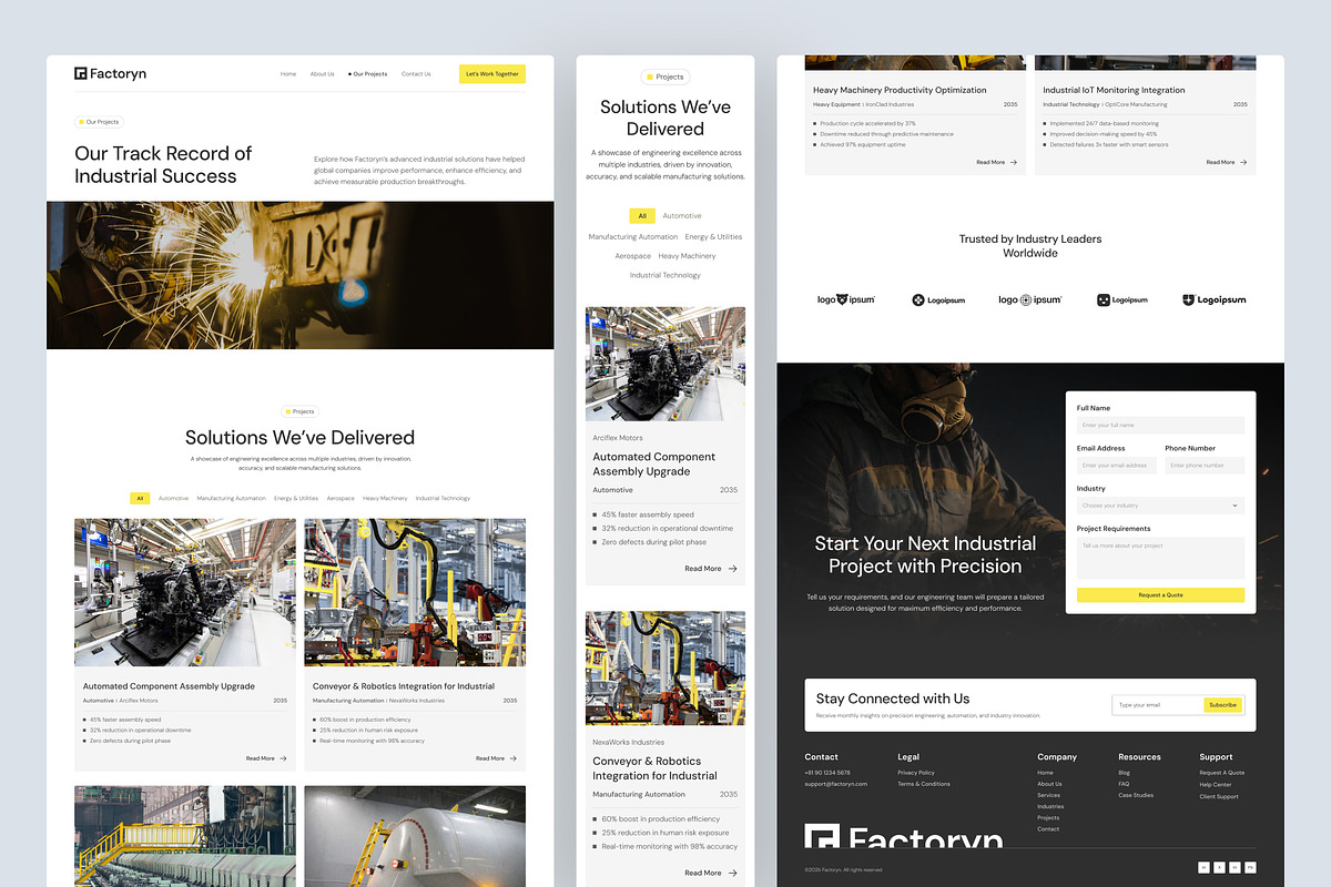 Industry & Manufactory Website UI, an UI Kit Template by peterdraw (Photo 4 of 7)