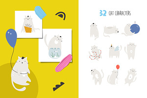 Funny Cats - Clipart Collection