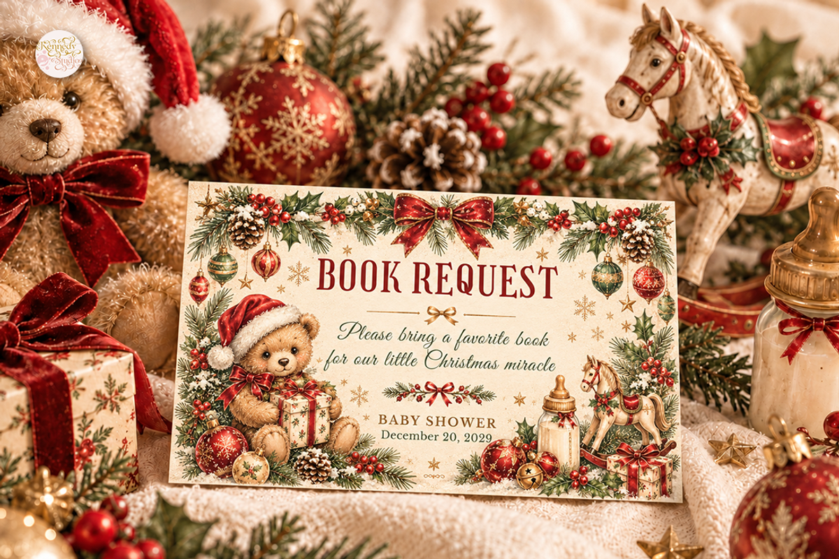 Christmas Baby Shower Bundle Canva, a Marketing Template by KennedyStudio (Photo 8 of 22)