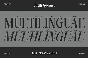 Zugili - Modern Serif Typeface