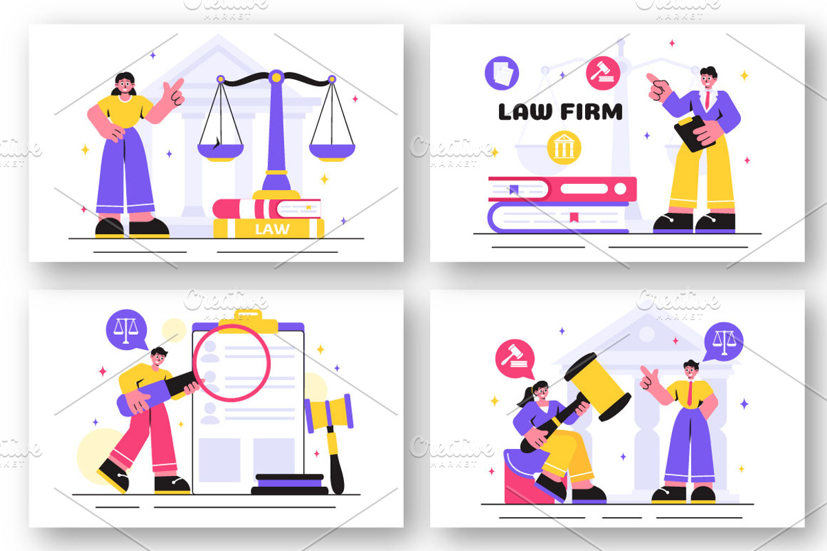 14 Law Firm Services Illustration, a Finance Illustration by denayunebgt (Photo 2 of 5)